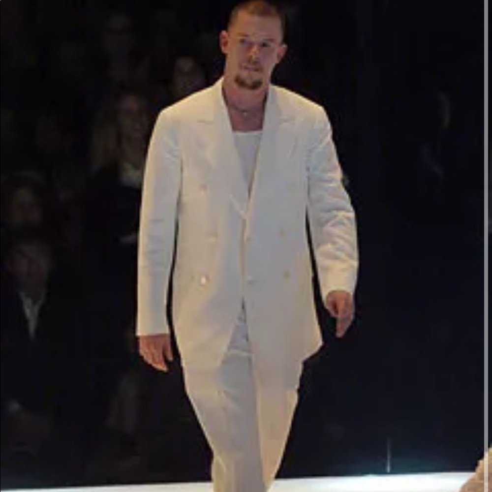 Alexander McQueen wool straight pant with gold 4/6 - Picture 12 of 12
